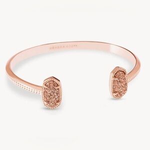 Kendra Scott Elton Rose Gold Cuff Bracelet in Rose Gold Drusy